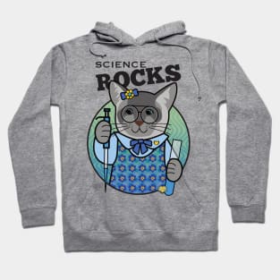 Science Rocks Siamese Cat Student Hoodie